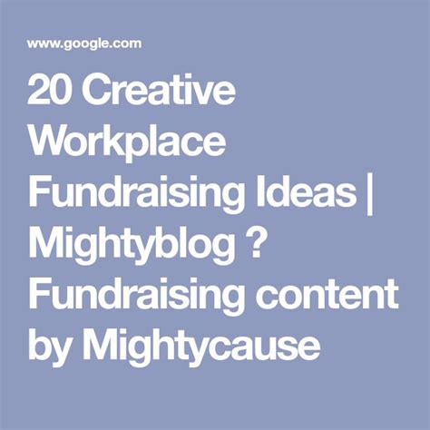 fundraising ideas for workplace|20 Creative Workplace Fundraising Ideas .